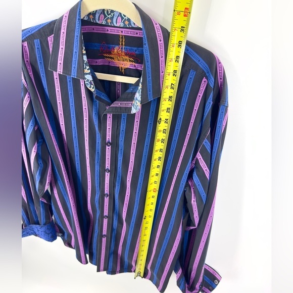 Robert Graham Button Down Shirt Mens XL Flip Cuff Colorful Statement Old Money - Picture 11 of 12